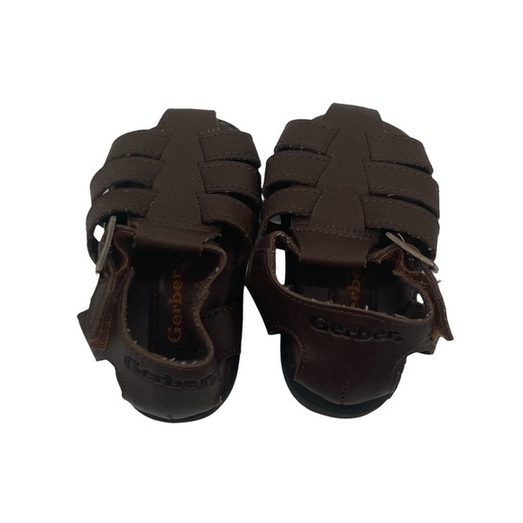 Gerber Brown Adjustable Ankle Strap Fisherman Sandals Size 3 Baby Boy's - Picture 4 of 8